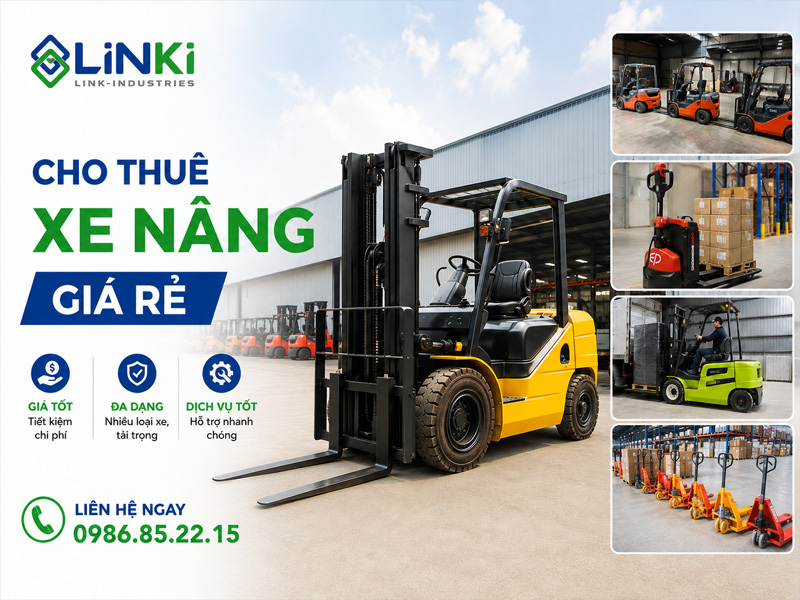 Cho thuê xe nâng điện, dầu và nâng người